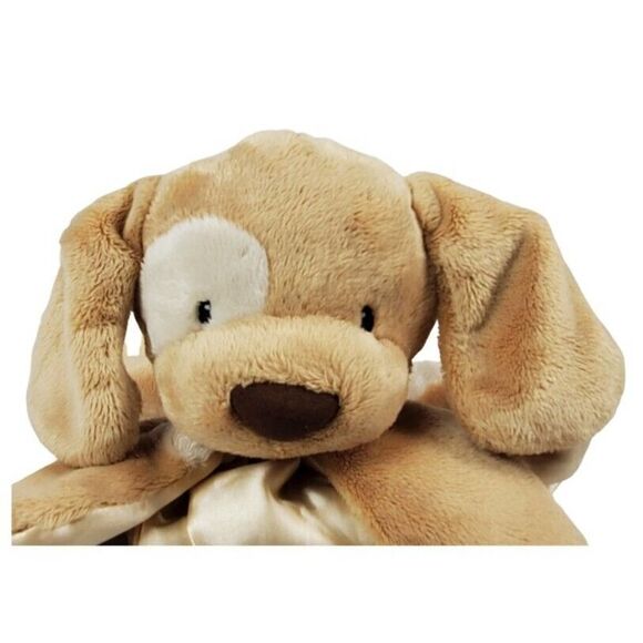 Baby Gund Security Blanket Lovey Huggybuddy Spunky Puppy Dog Beige Satin Infant - Picture 5 of 10